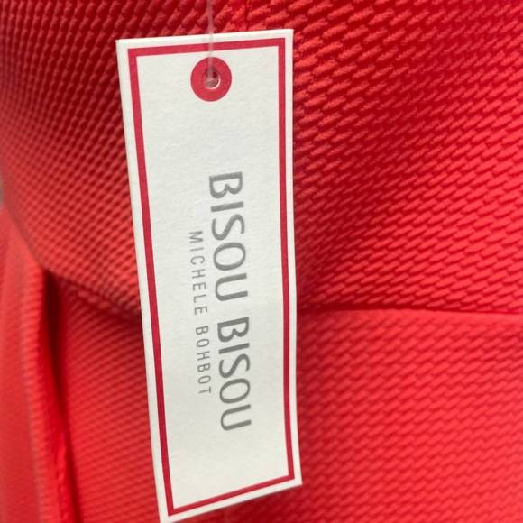 NEW BISOU BISOU women's sleeveless dress with detachable necklace in coral - Picture 4 of 6